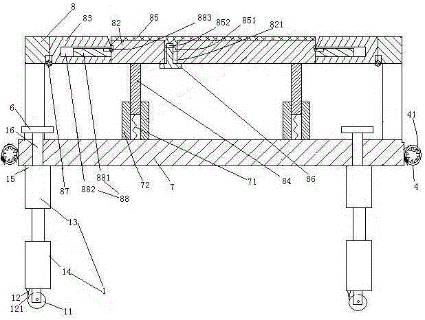 Desk provided with movable cover plate