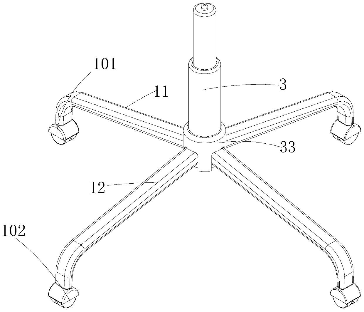 Chair leg and seat