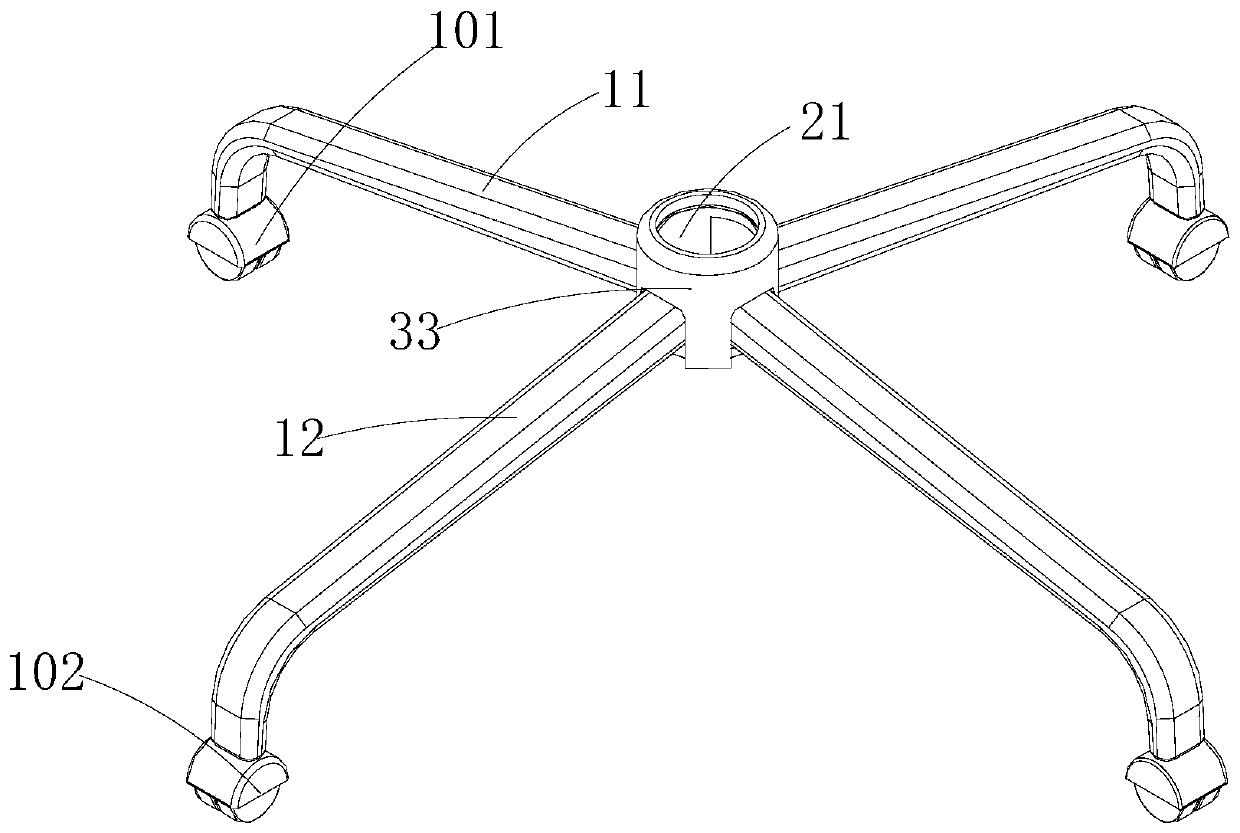 Chair leg and seat