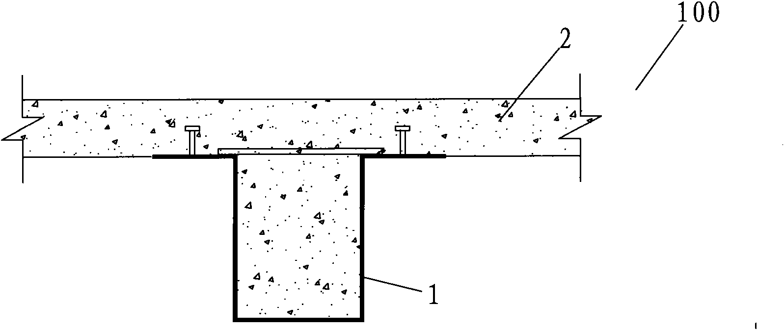 Template-free U-shaped steel concrete combination beam