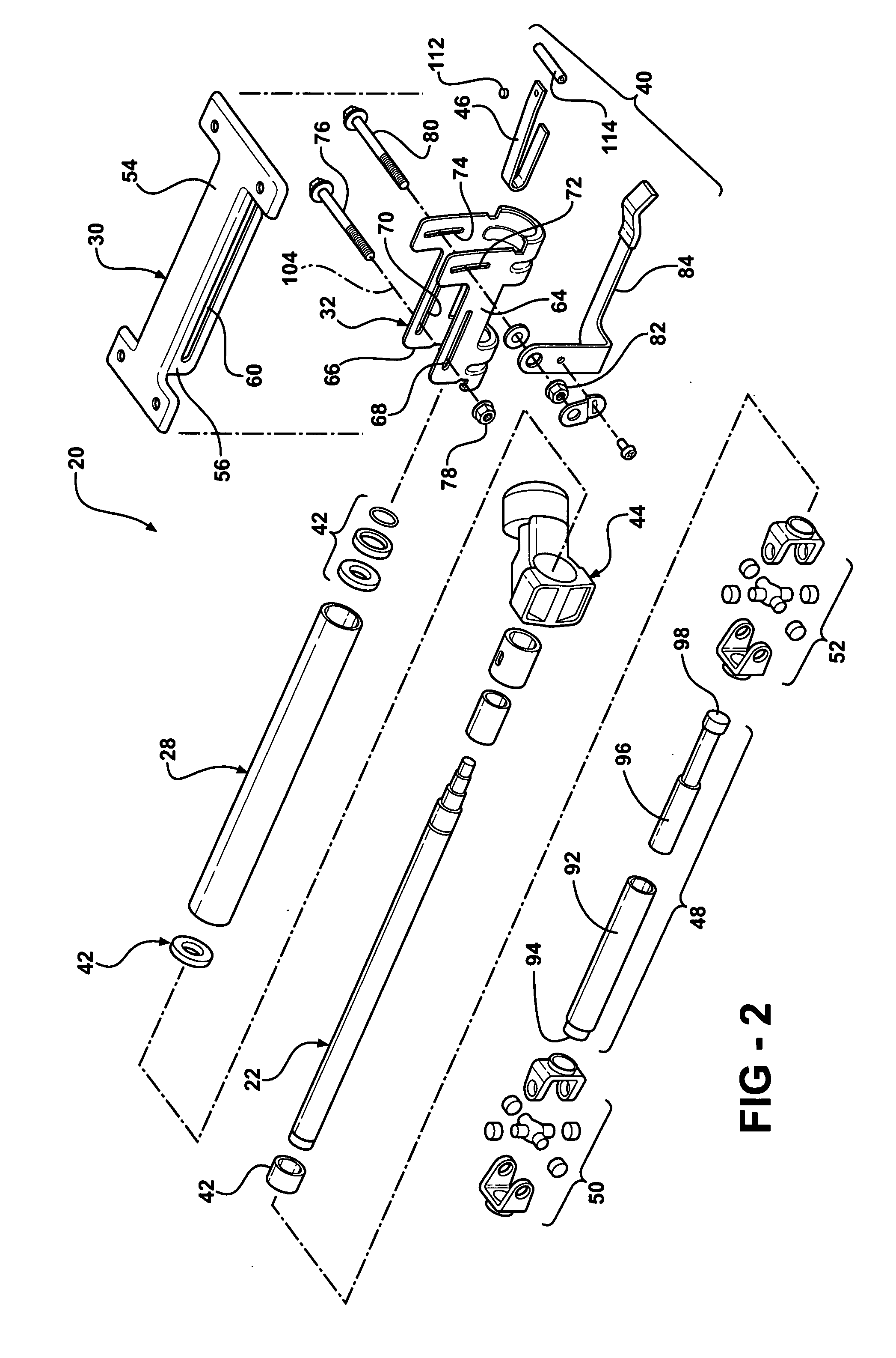 Collapsible steering column assembly