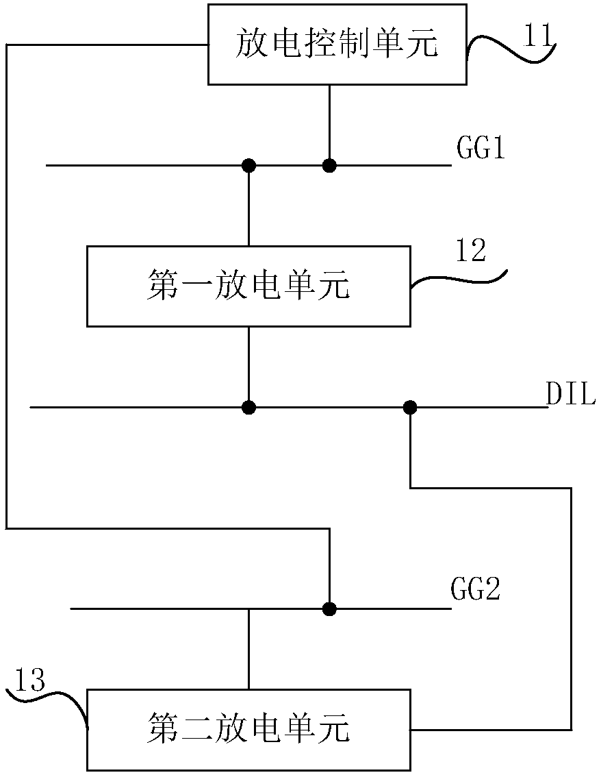 Shutdown discharge circuit and display module set