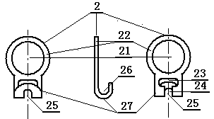 Part combining type clothes hanger