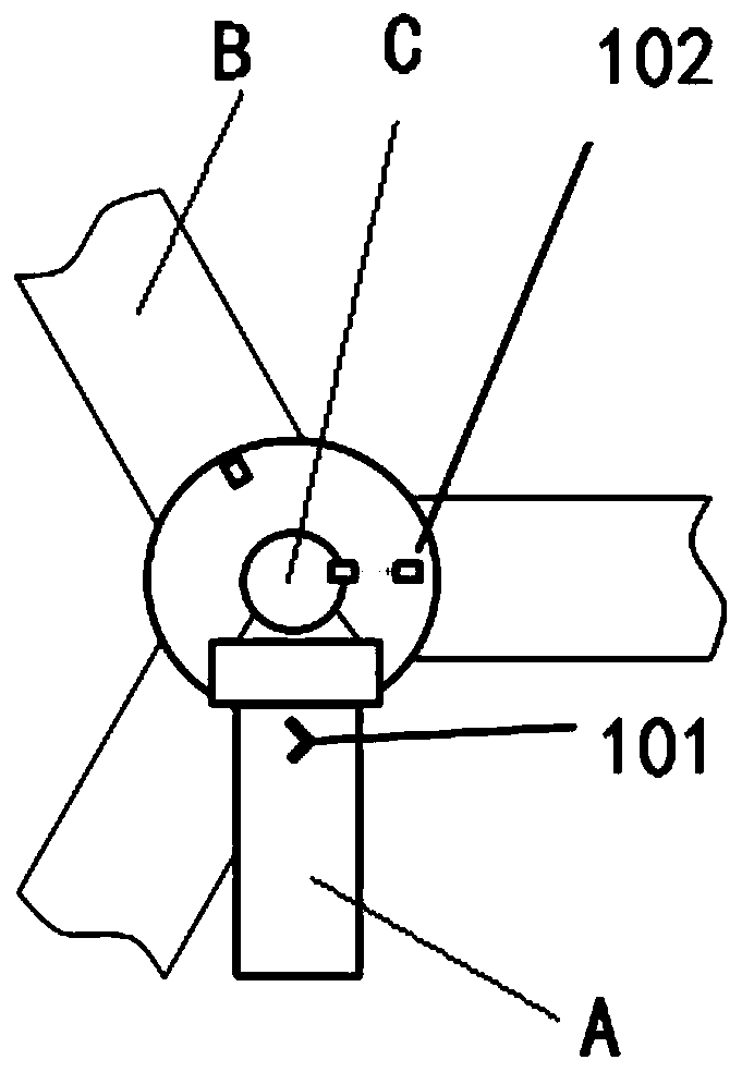 Wind turbine generator system blade pneumatic balance monitoring and adjusting system and monitoring and adjusting method