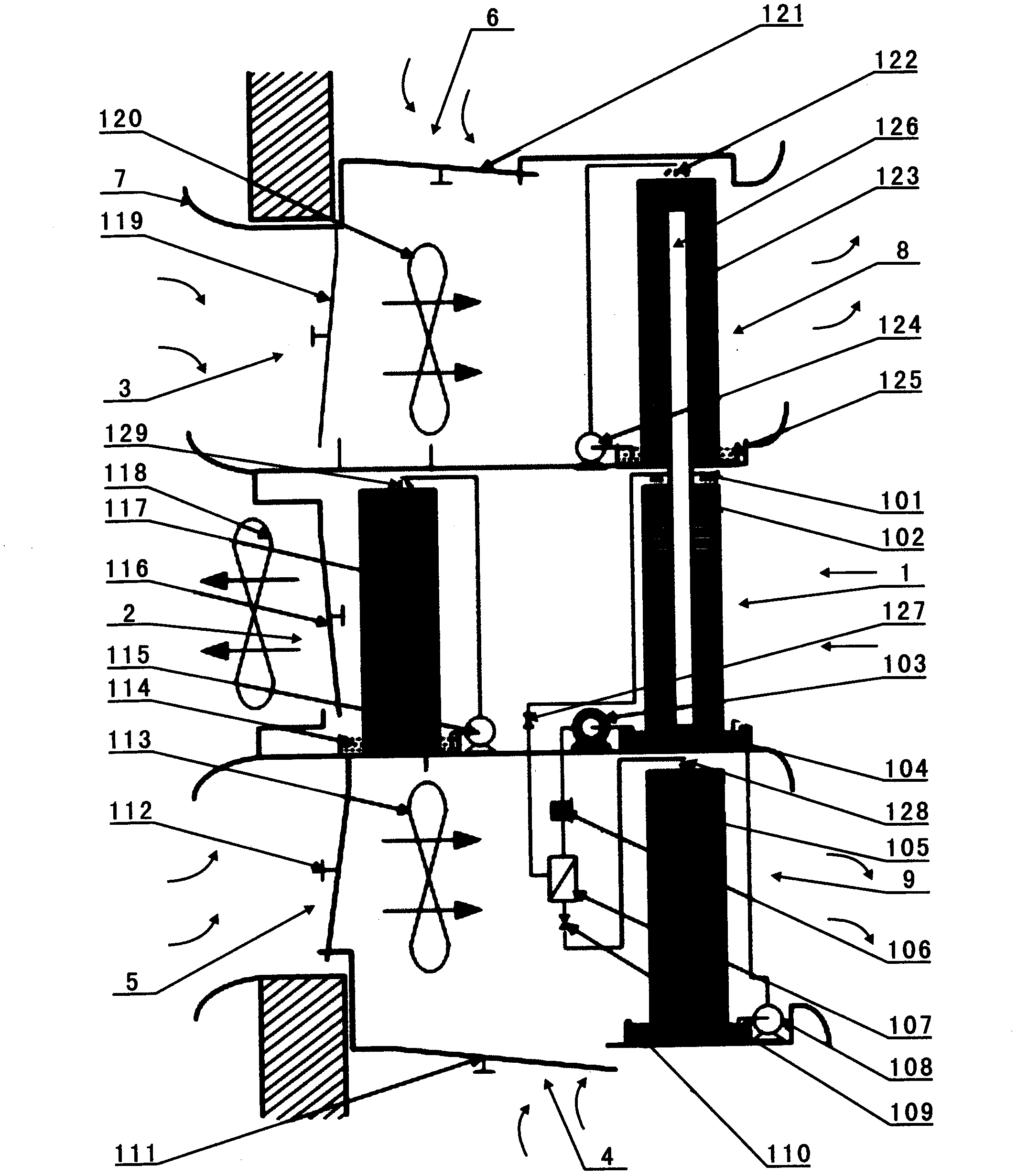 Preliminary dehumidification evaporative type air conditioner