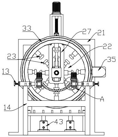 Polishing device for arc-shaped slot array antenna mounting plate