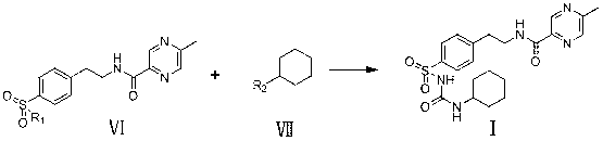 Novel synthesis route of glipizide