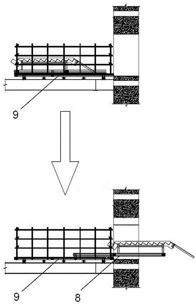 Semiautomatic self-climbing hoisting mechanism of light steel structure under closed structure