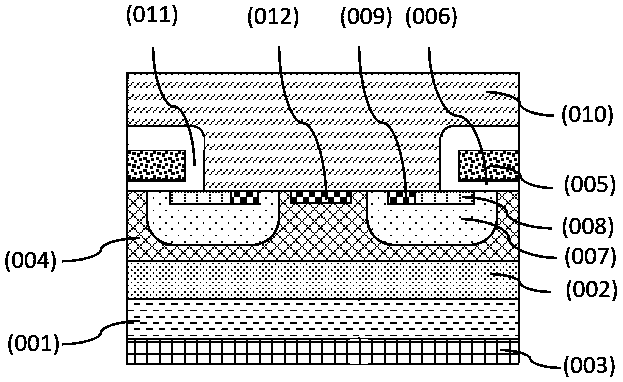 Silicon carbide MOS device with majority carrier diode