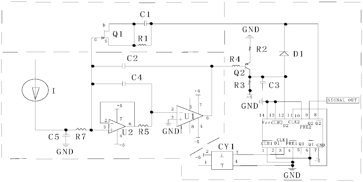 Large-dynamic micro-current detection circuit