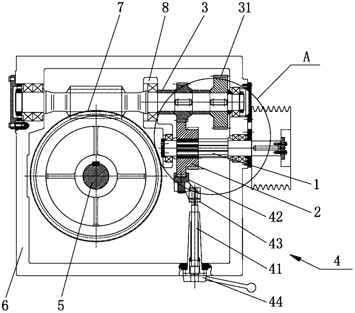 Multi-gear variable speed drawing machine