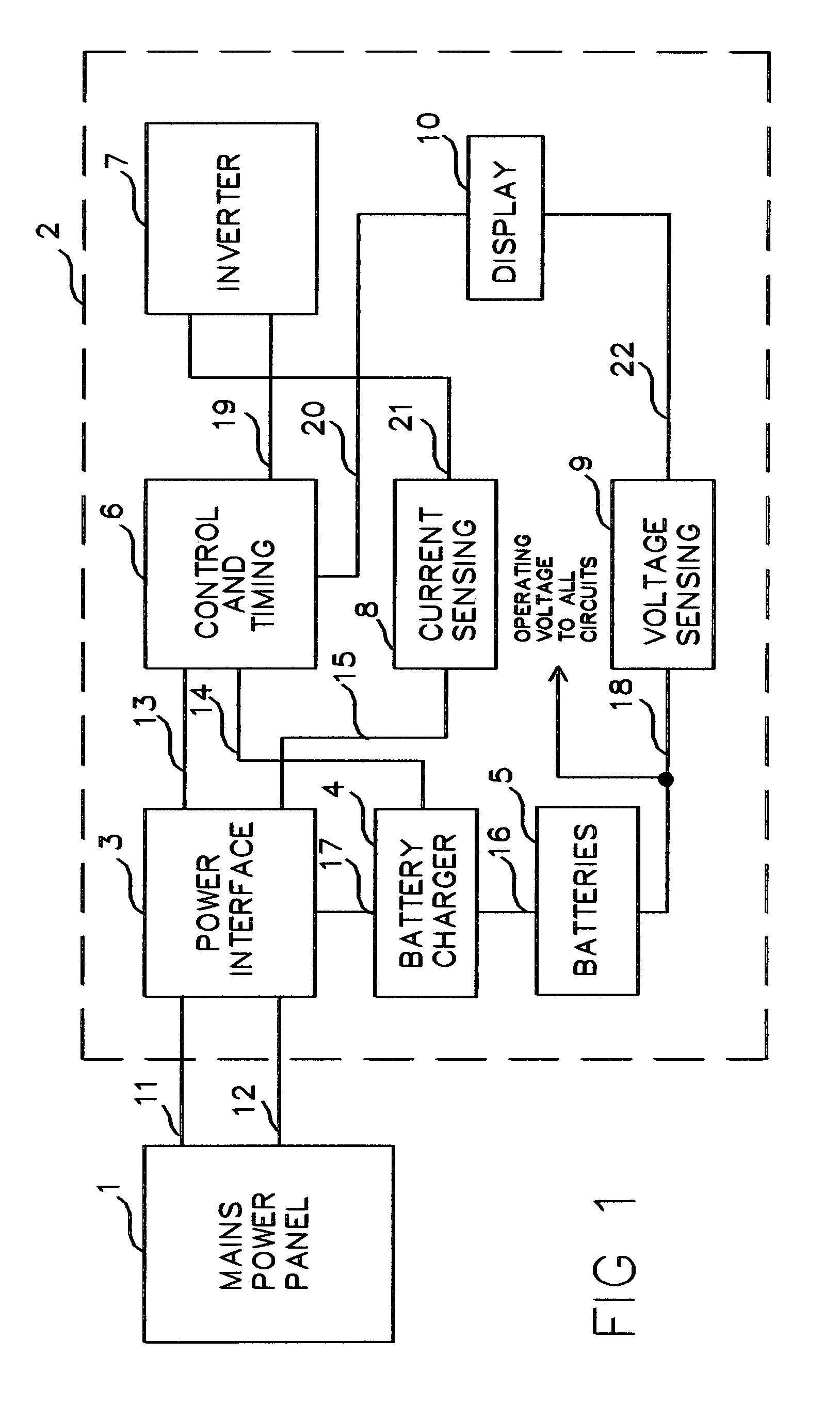 Backup power system for electrical appliances