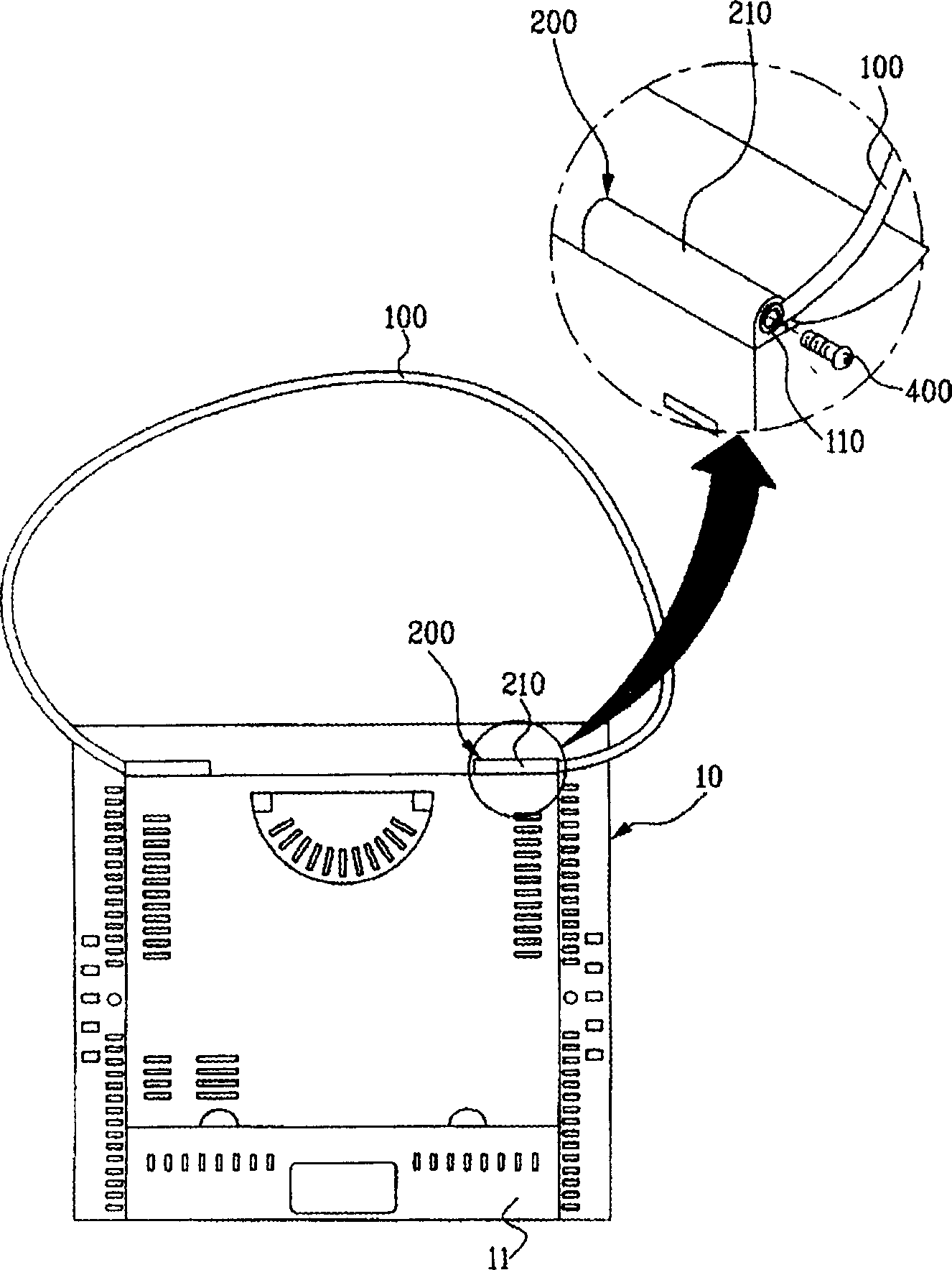 Wall hanger for wall TV set