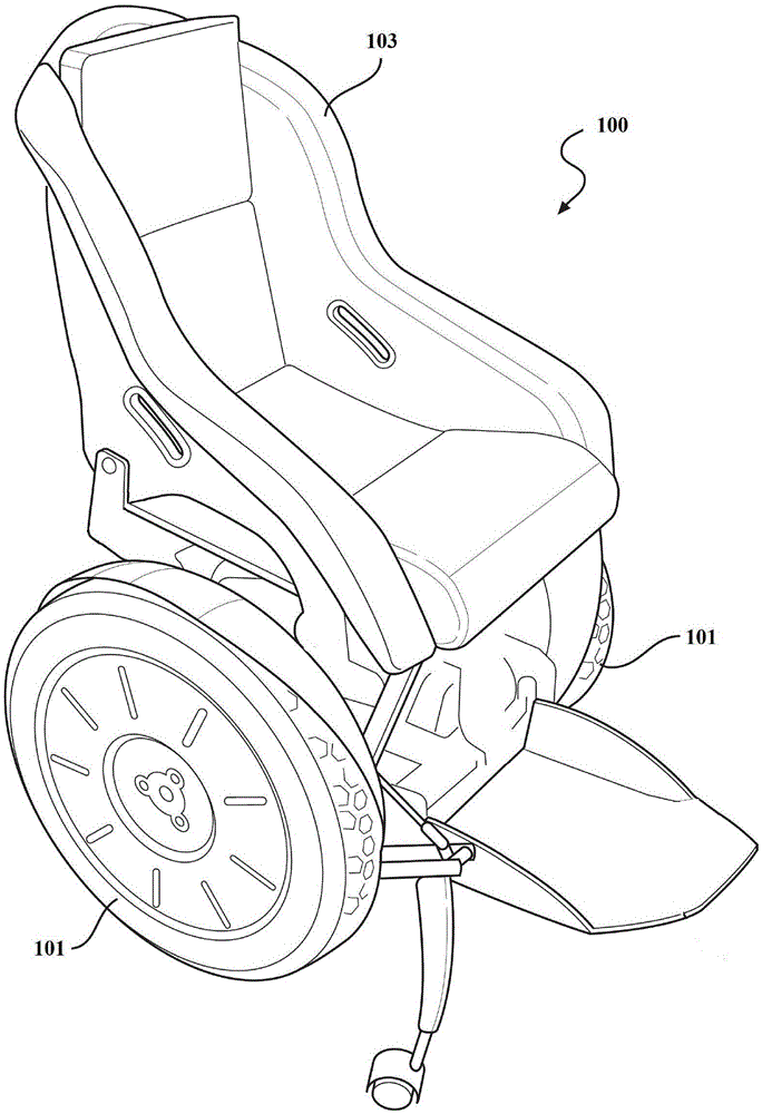 Powered mobility device with tilt mechanism having multiple pivots