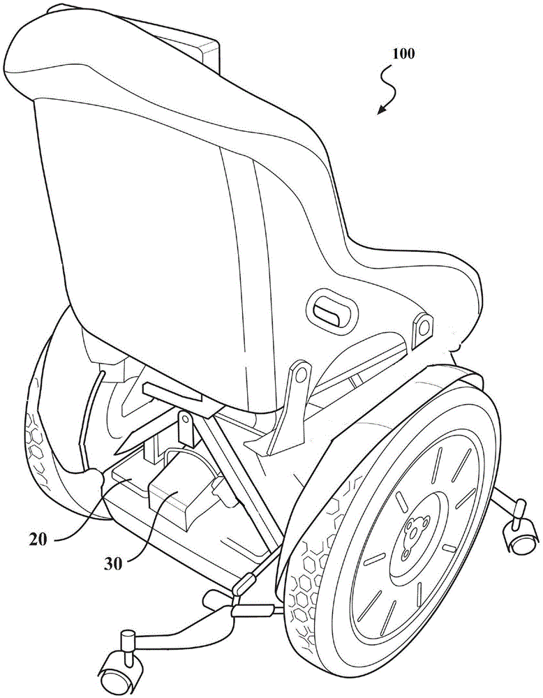 Powered mobility device with tilt mechanism having multiple pivots