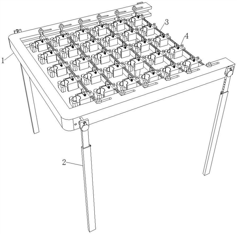 Steel structure foundation bolt accurate pre-embedding device