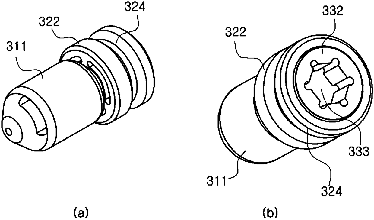 Spacer device for fixing band between spinous processes