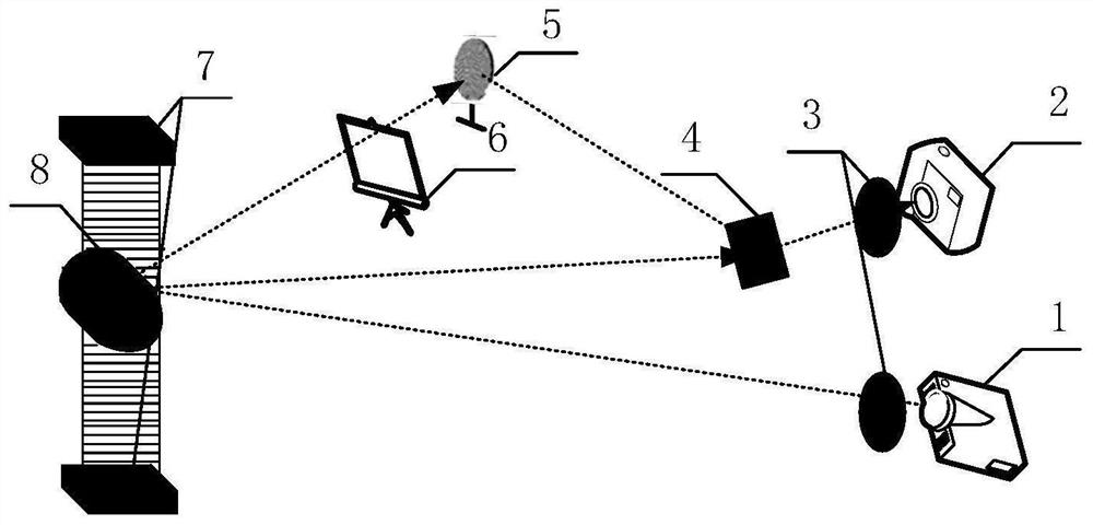 Grating projection three-dimensional measurement device and measurement method for high-reflection object curved surface