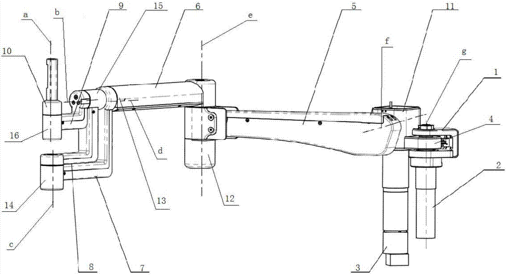 Full-active seven-freedom-degree posture redundancy type main manipulator