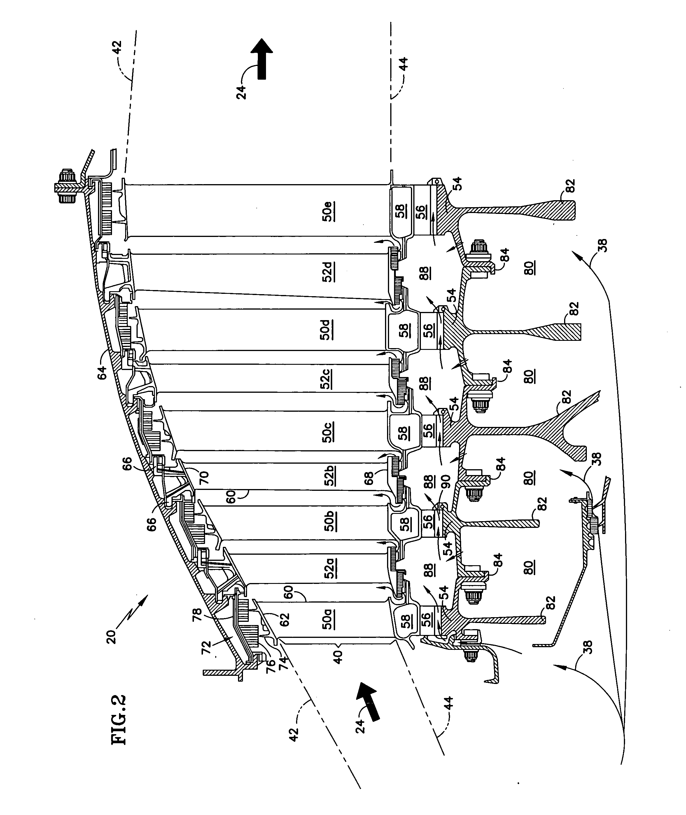 Integrated bladed fluid seal