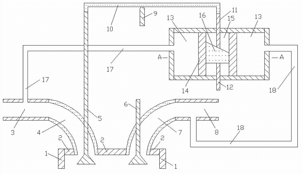 Tappet rod device with transverse moving type moving body