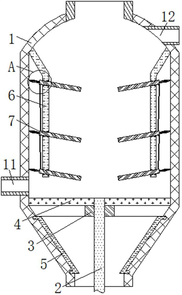 Biomass gasifier with V-shaped ash discharge port