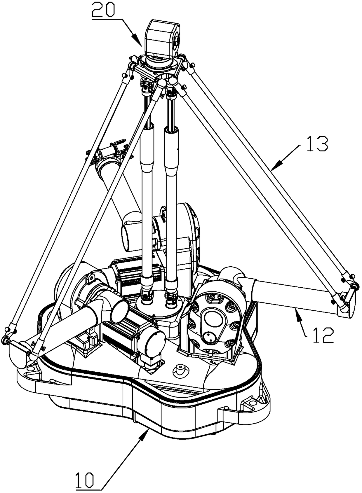 Mechanical hand based on delta parallel mechanism