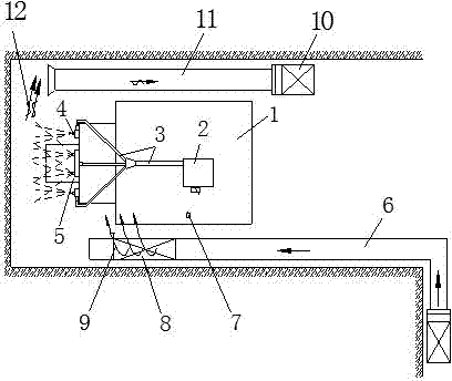 Settling, isolating and removing integrated dust prevention method of fully mechanized excavation face