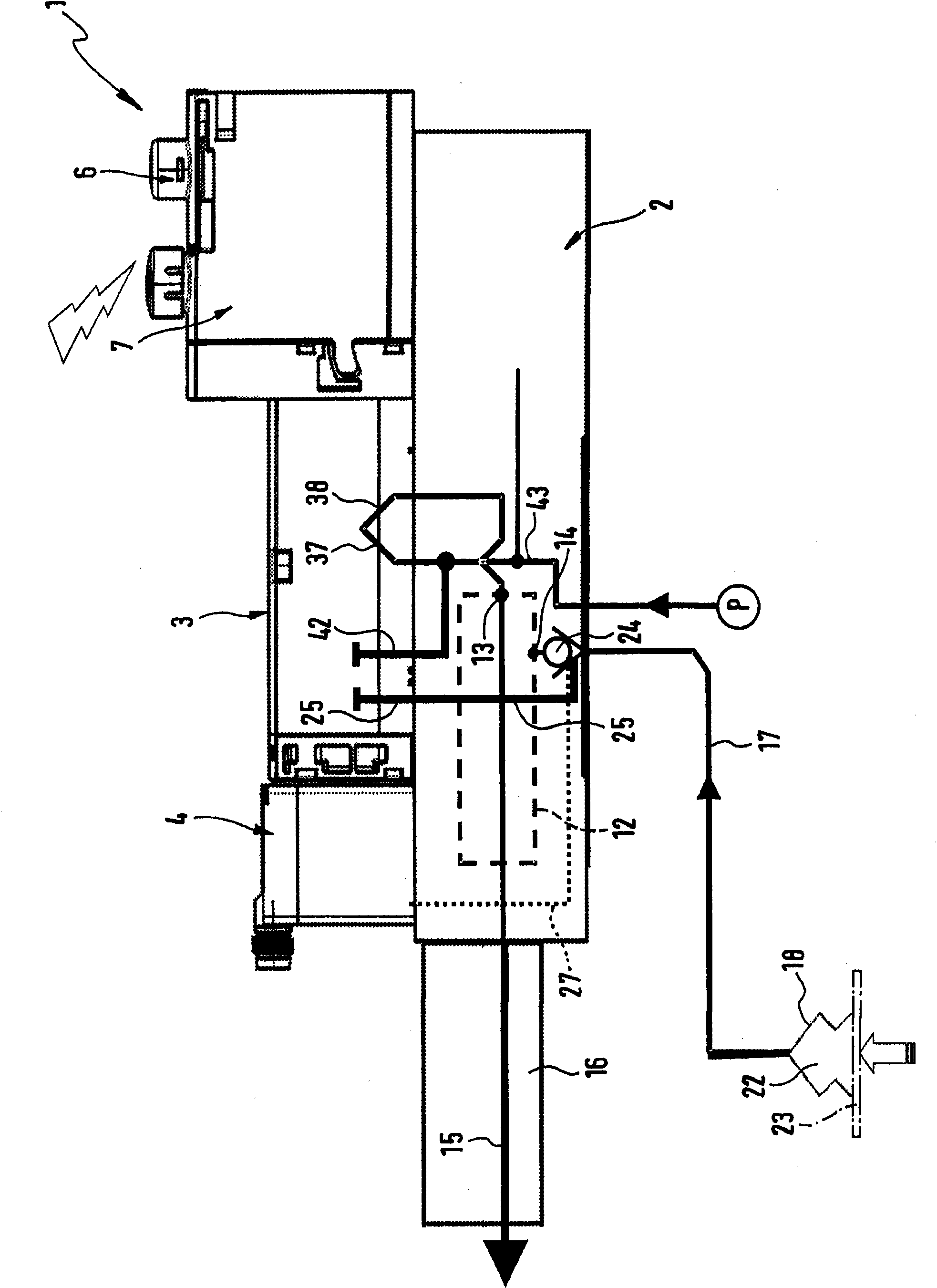 Device for vacuum generation