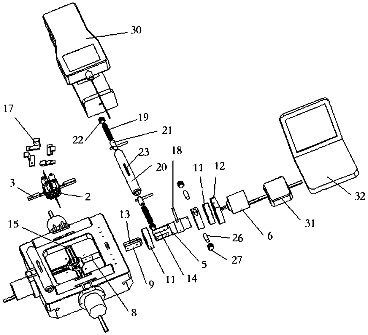 Multifunctional device for testing performance index of steering engine