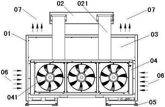 Back-mounted electric bus air conditioner