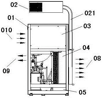 Back-mounted electric bus air conditioner