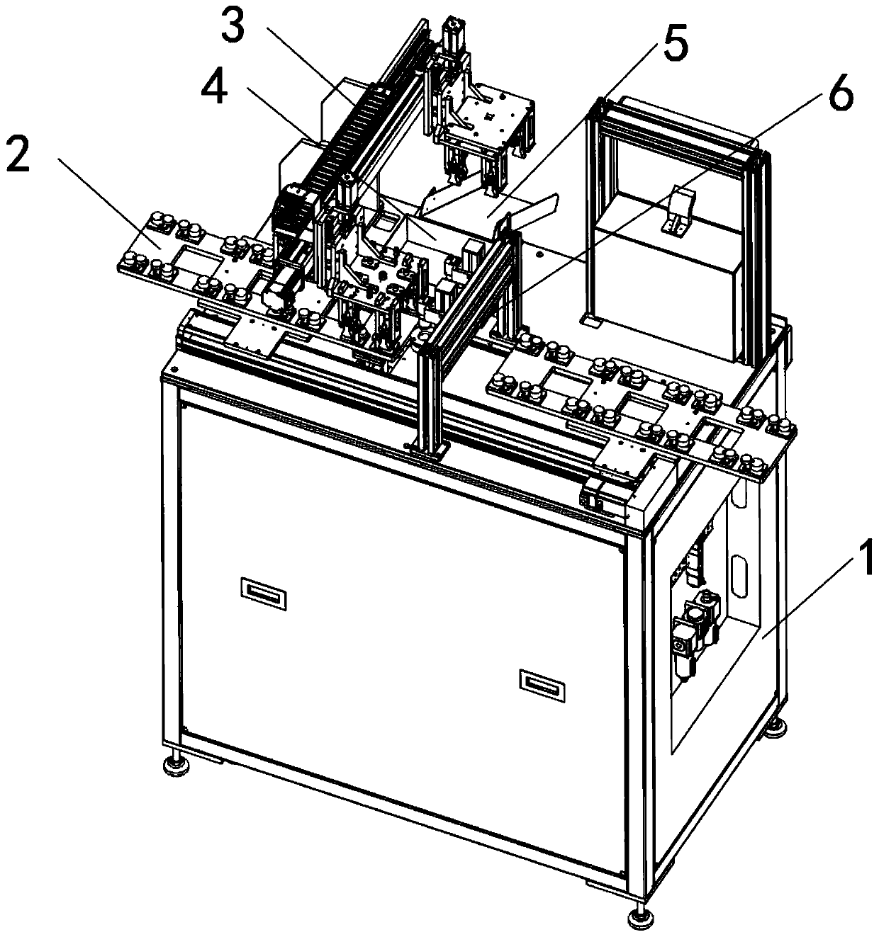 Cap screwing and moving mechanism for Chinese patent medicine bottle body processing