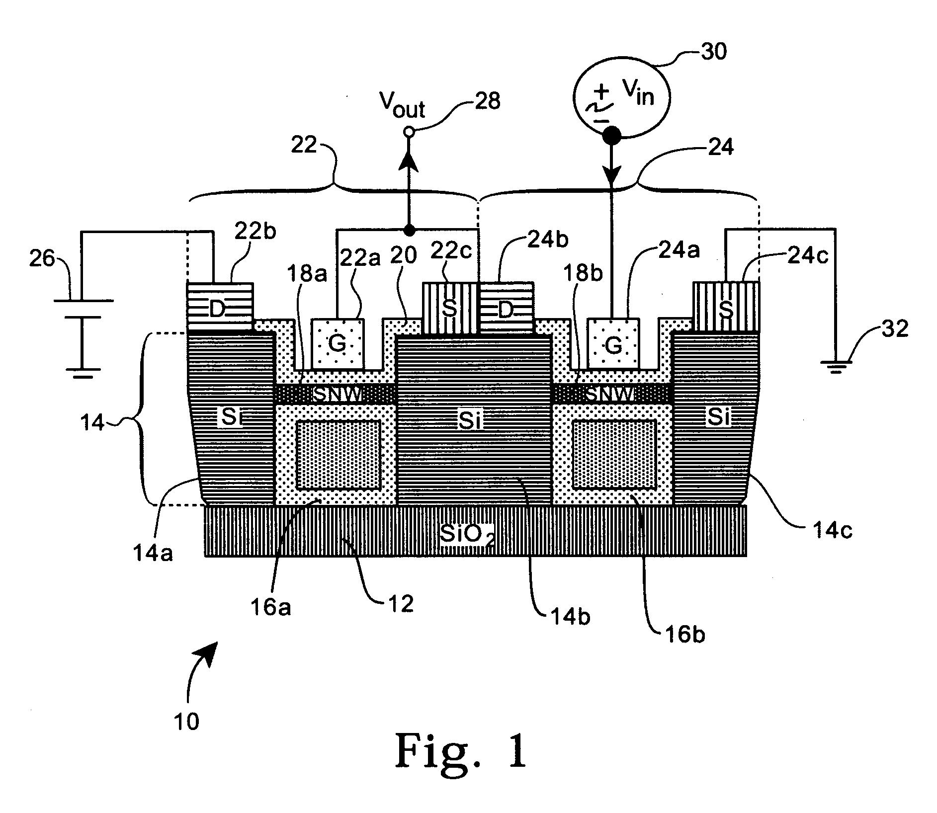 Insulated gate silicon nanowire transistor and method of manufacture