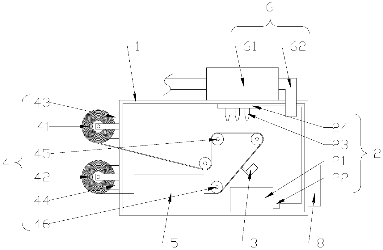 Transfer printing film adhesive layer coating device