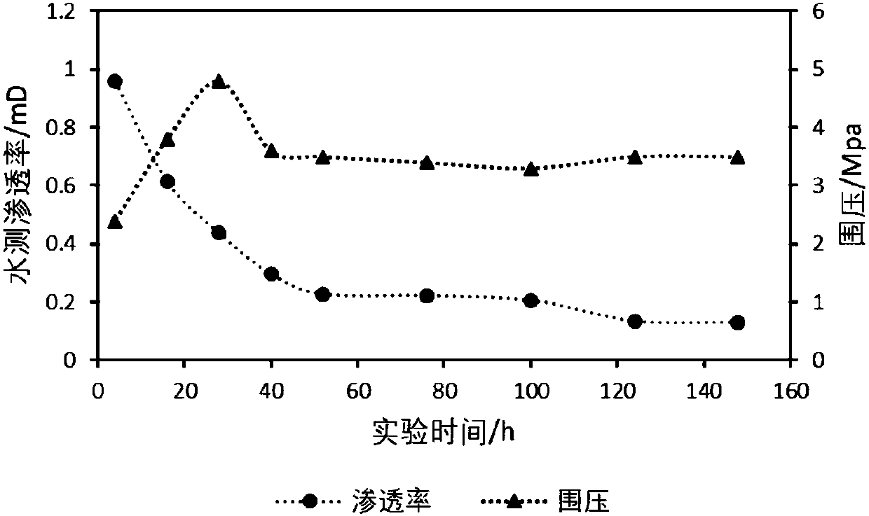 Fractured shale gas-water two-phase flow fracture conductivity evaluation device and method