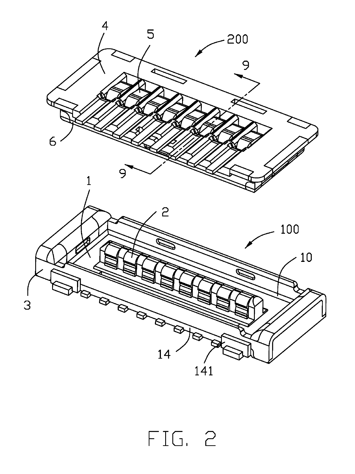 Electrical connector having an improved isolation block