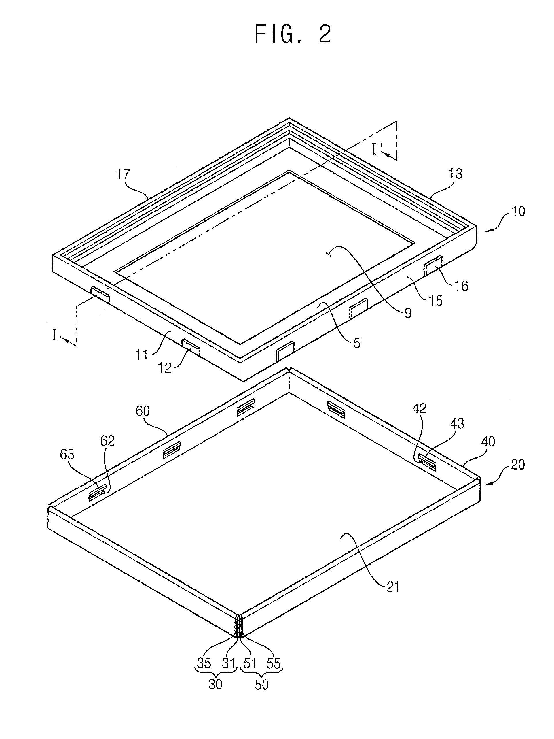 Receiving module for a display device, display device including the same, and method thereof