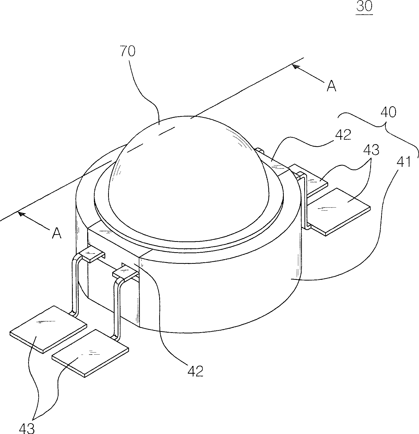 Manufacture method for diode light-emitting device and structure thereof