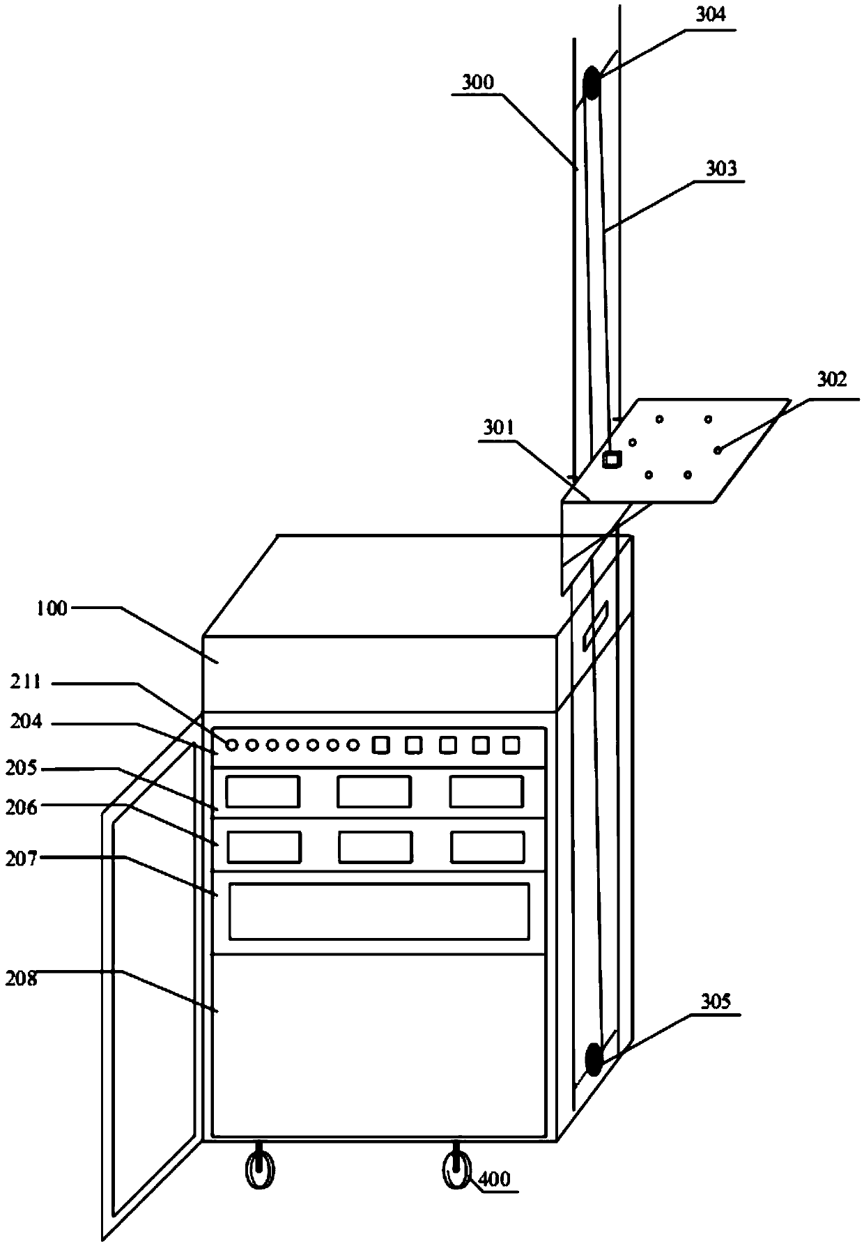 A special cabinet for a helium recovery and recycling device