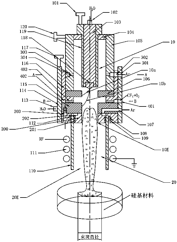 Hybrid plasma generator for processing silicon-based material