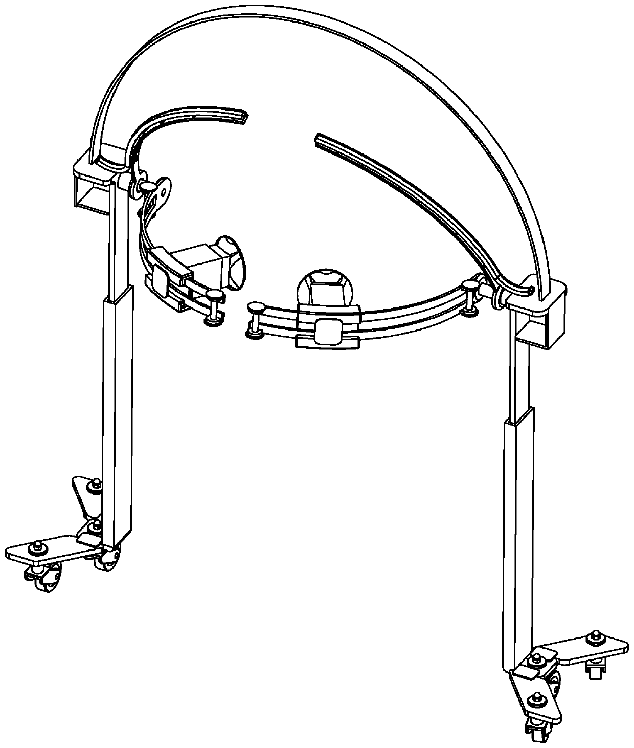 Road flower bed shrub pruning equipment and method