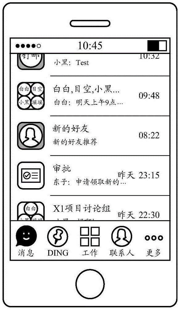 Message display method and device