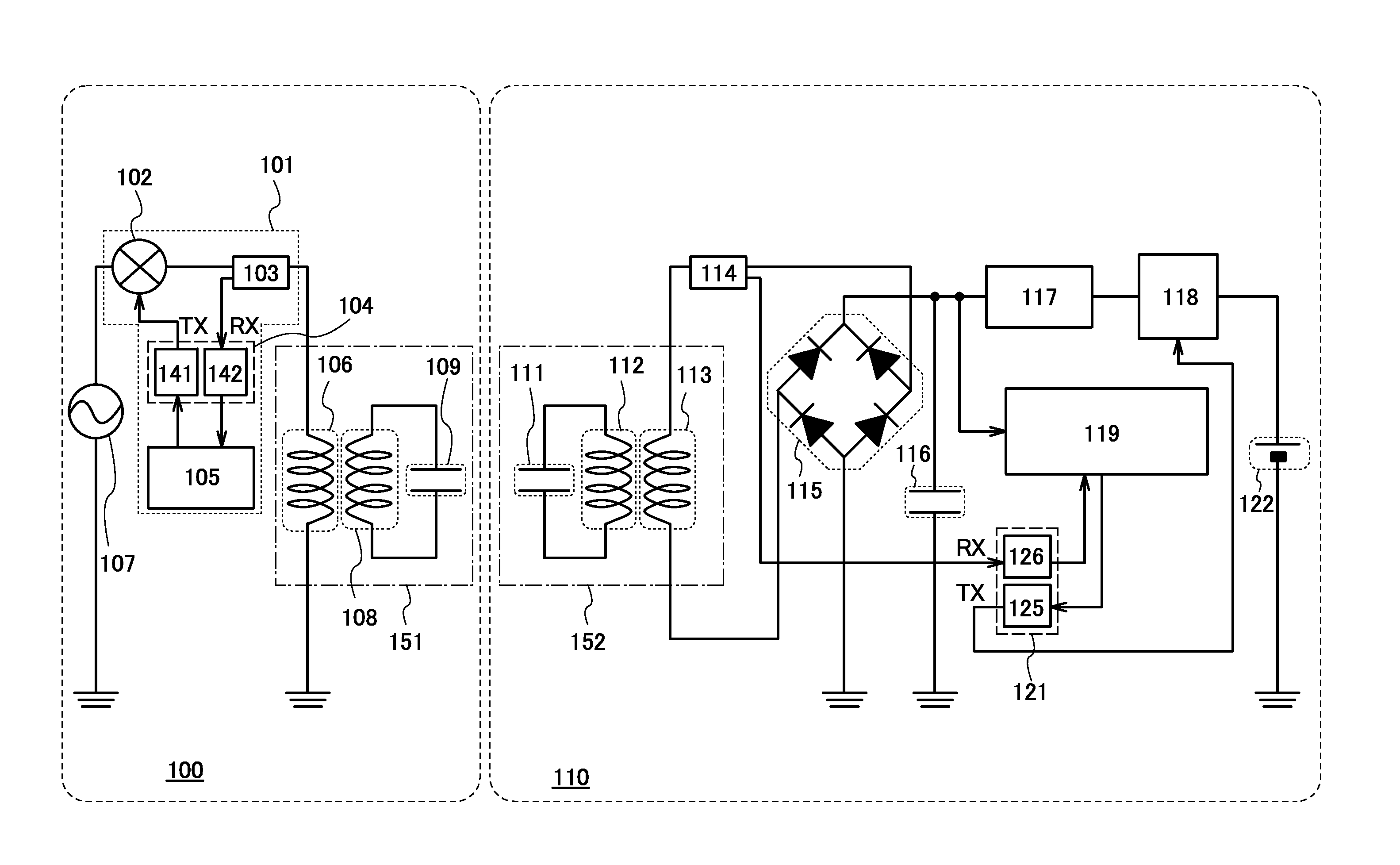 Contactless power feeding system