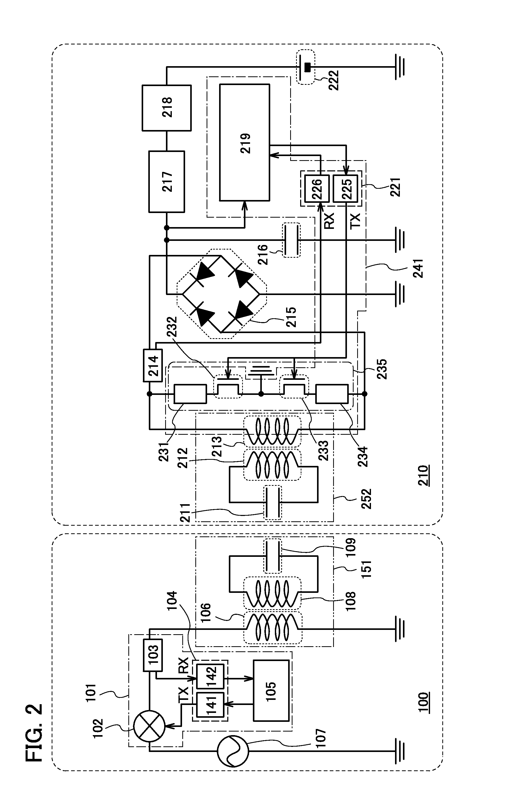 Contactless power feeding system