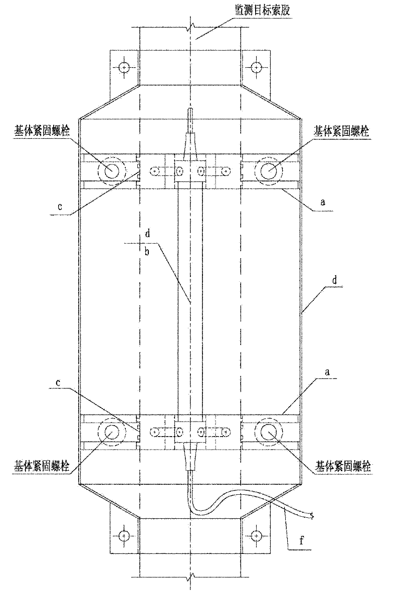 Cable force monitoring device for attached-type stay cable