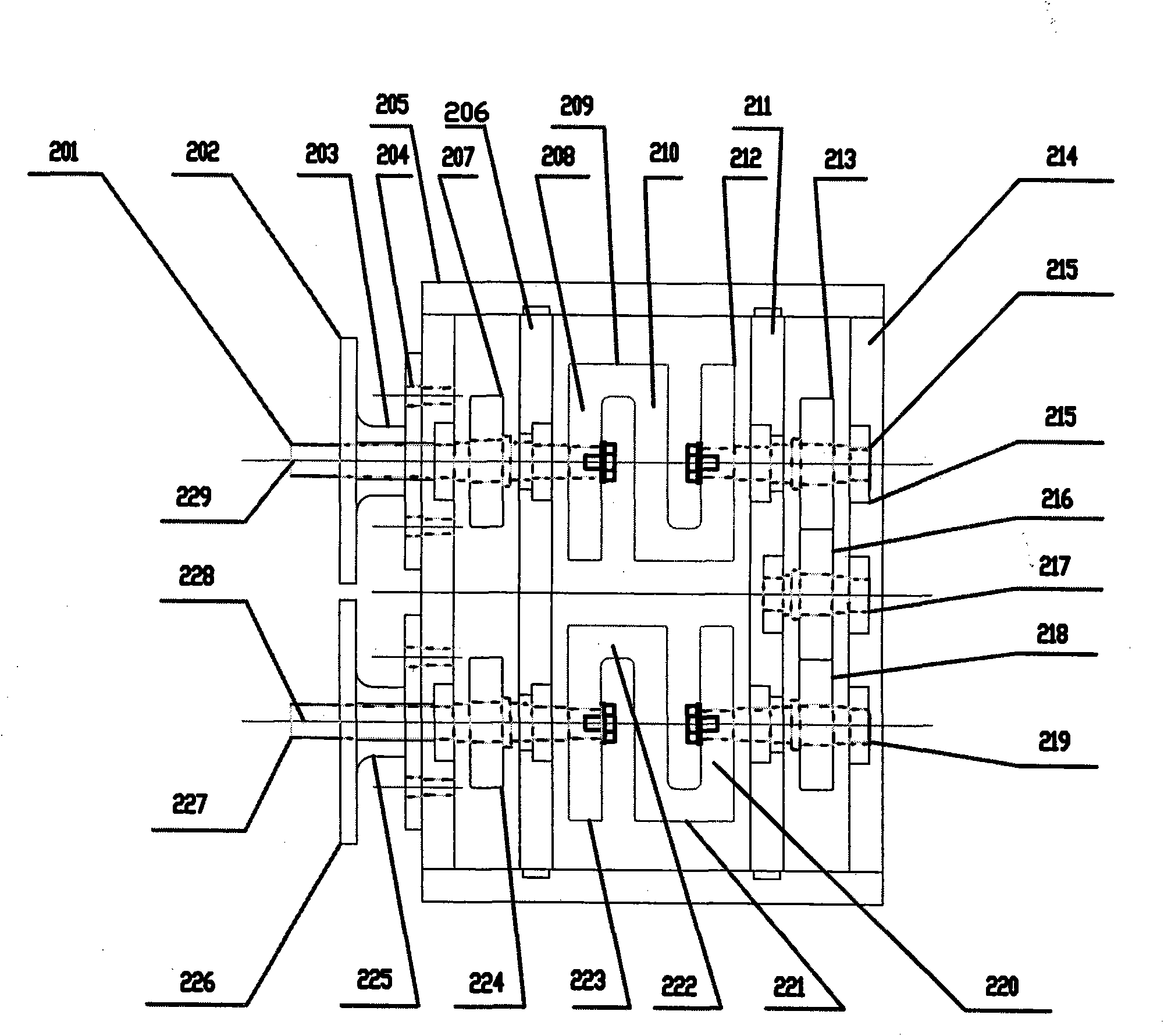 Mechanical synchronous crank labor-saving torque-increasing mechanism