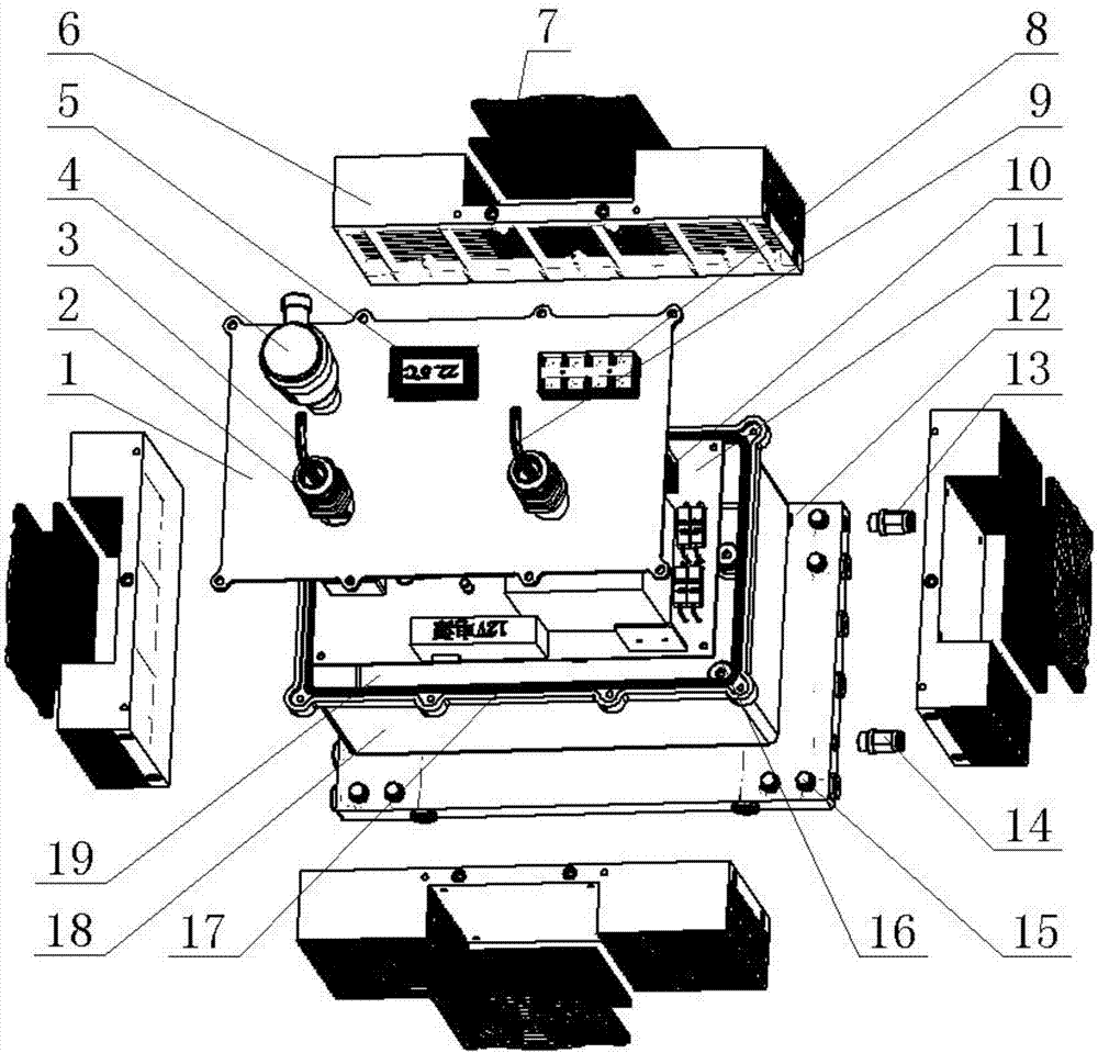 Comprehensive cooling housing of power circuit