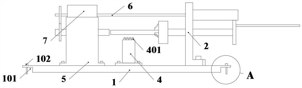 A calibration device for the production of processed auto parts