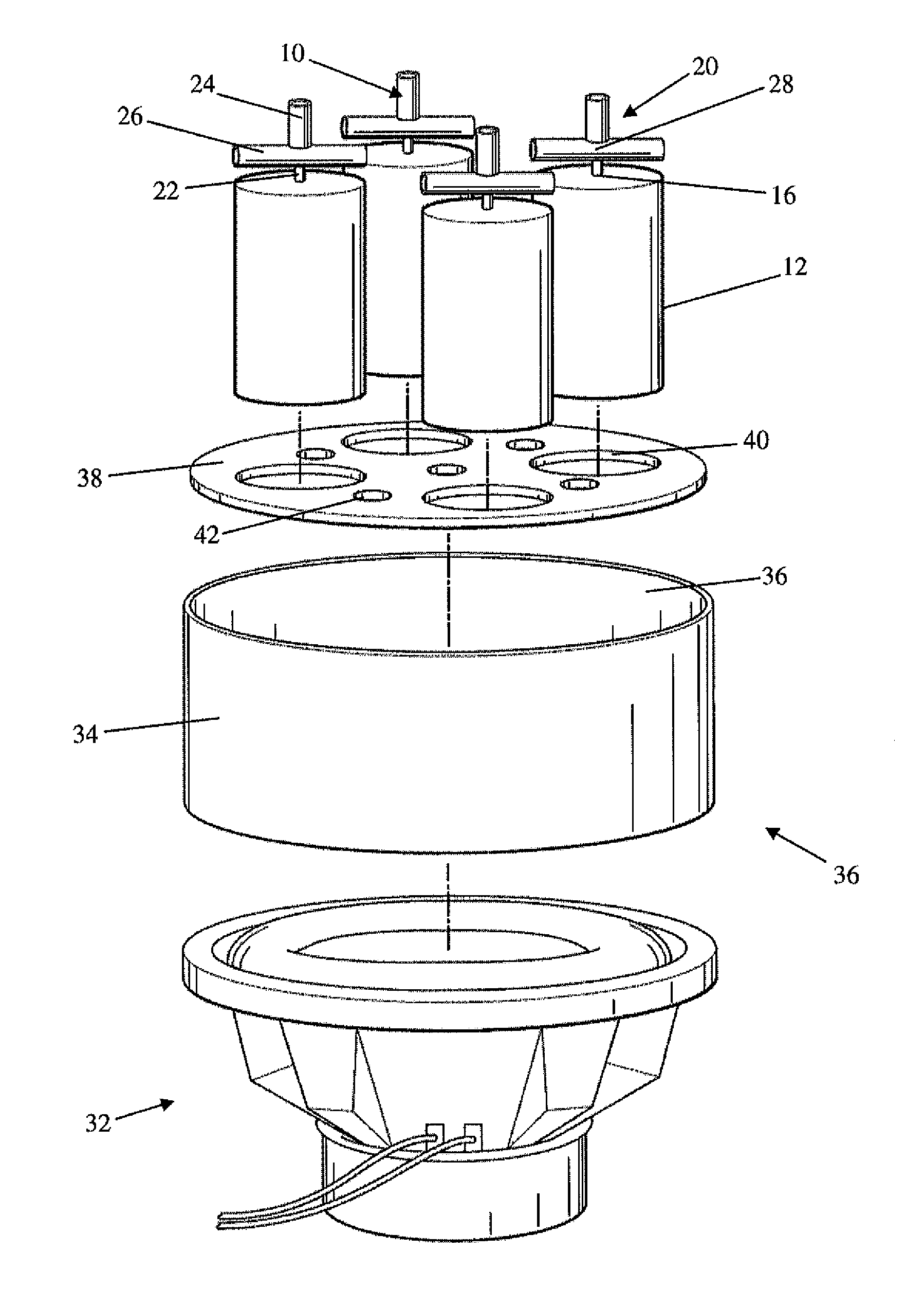 Acoustical fluid control mechanism